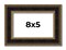 8x5 Ornate Brown Picture Frame - UV Acrylic, Foam Board Backing, Hanging Hardware